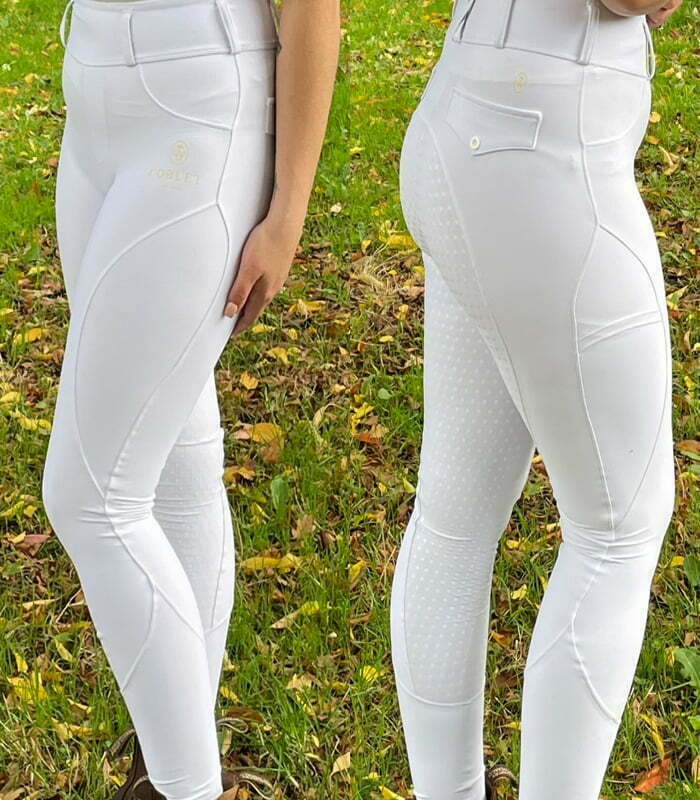 White Competition Coblet Riding Leggings