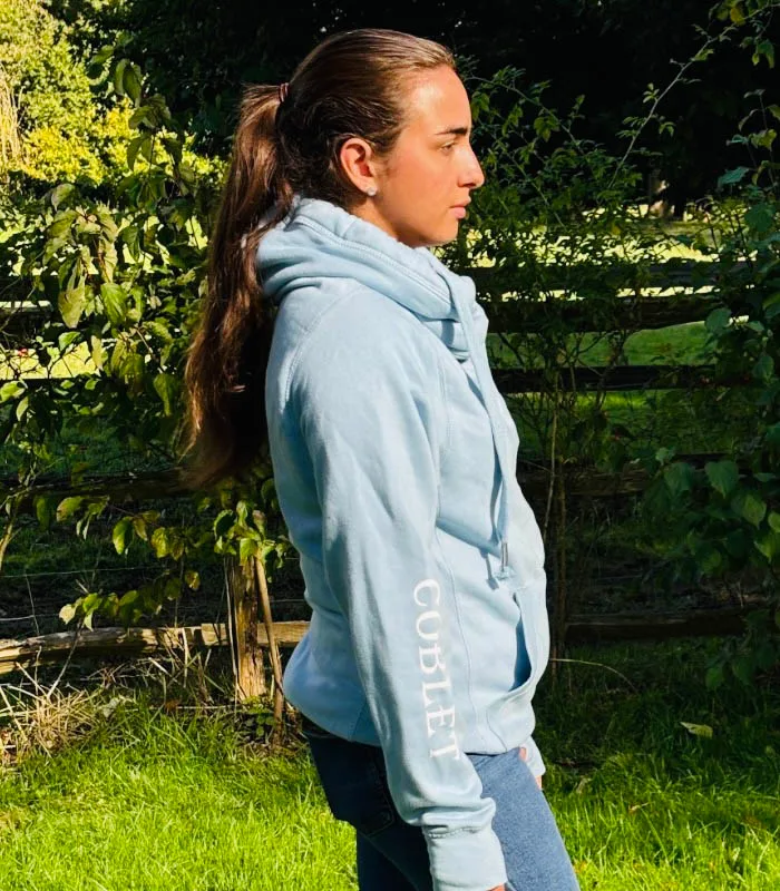 Cross-neck hoodie